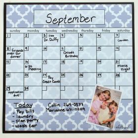 Beautiful Dry Erase Lattice Fridge Calendar